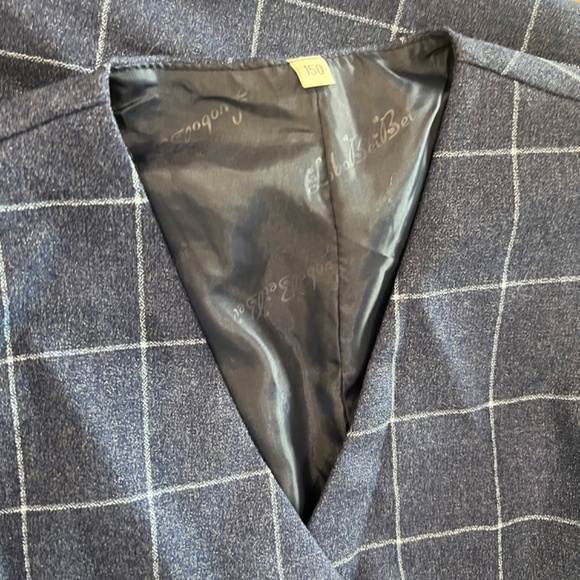 SWOTGdoby Boys Suit Set 3 Pieces(Blazer Vest Pants Breasted jacket)10Yrs- Blue - Picture 2 of 4